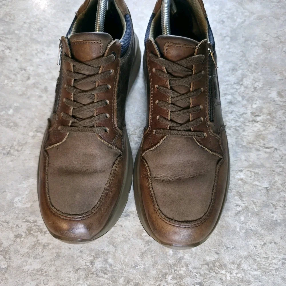 Ara Gore-Tex Waterproof Sneakers Side Zip Lace Up Shoes Mens Size 9.5 - 10